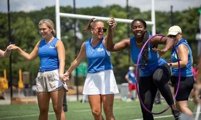 Attendees play sports and laugh at Corporate Cup for Boston Childrens Hospital