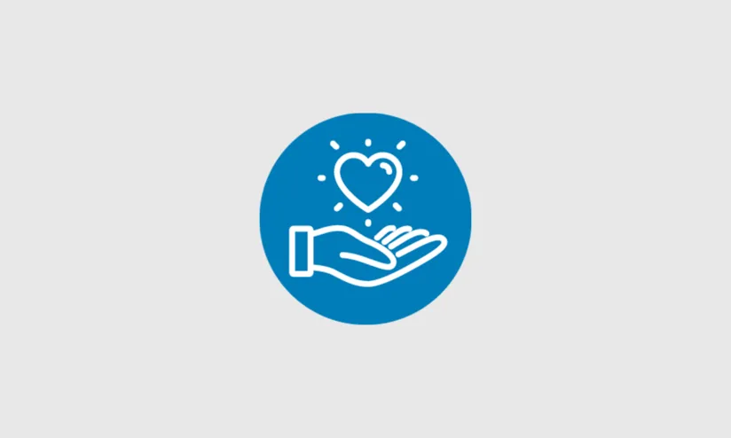 illustration of a hand with a floating heart