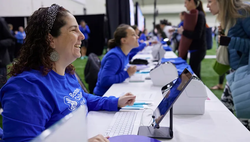 Volunteers checking in Participants at Corporate Event for Boston Childrens Hospital