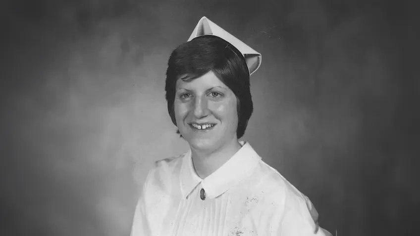 black and white headshot of Mary Shea the nurse